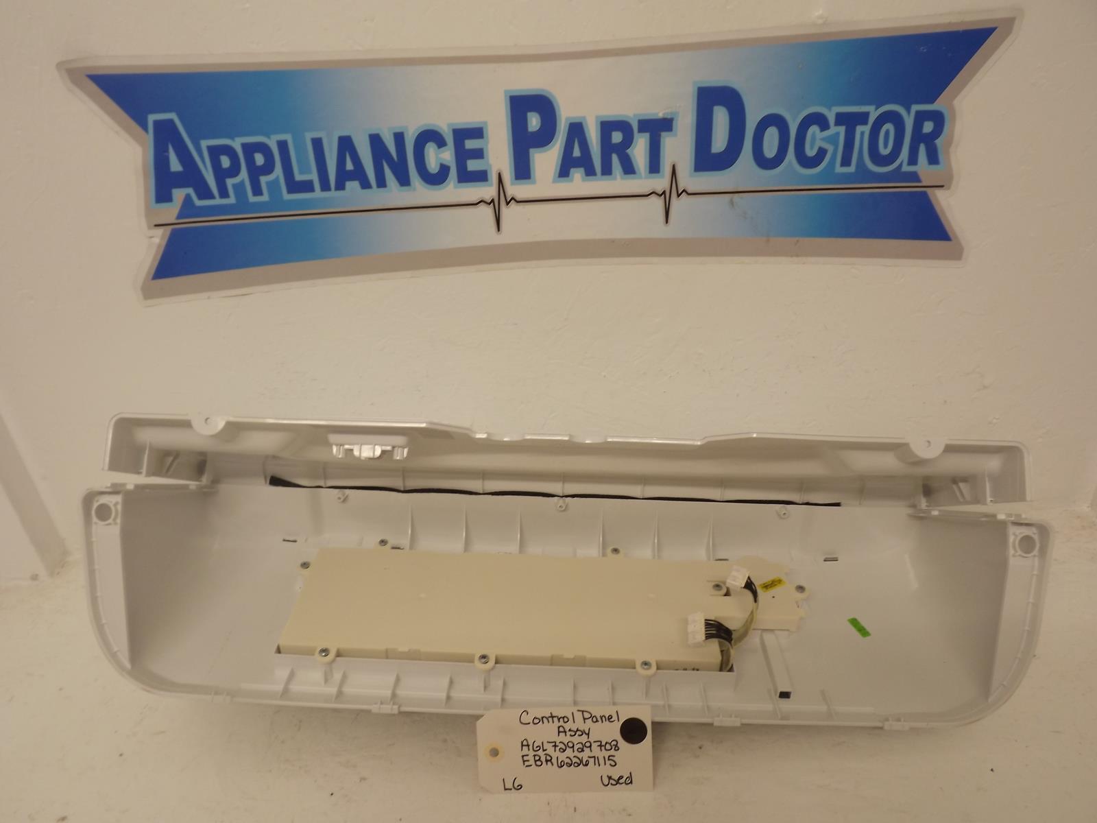 LG Washer AGL72929708 EBR62267115 Control Panel Assy Used LG Washer AGL72929708 EBR62267115 Control Panel Assy Used